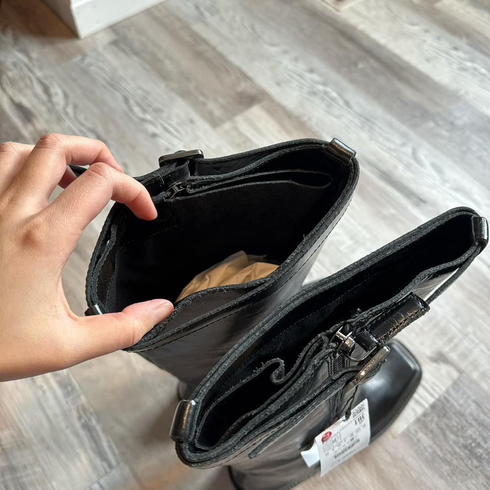 ZARA LIMITED EDITION KNEE HIGH LEATHER BOOTS. Brand new with tag. SIZE 7.5 - Picture 6 of 8
